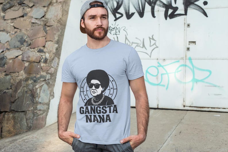 Gangsta Nana T-Shirt: Funny Grandma Hip Hop Style Graphic Tee image 5