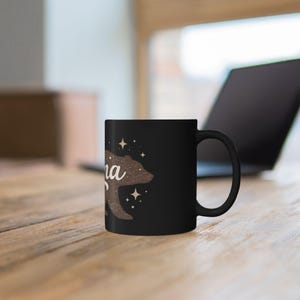Mama Bear Bear Silhouette Mug | Black Ceramic Coffee Cup image 8