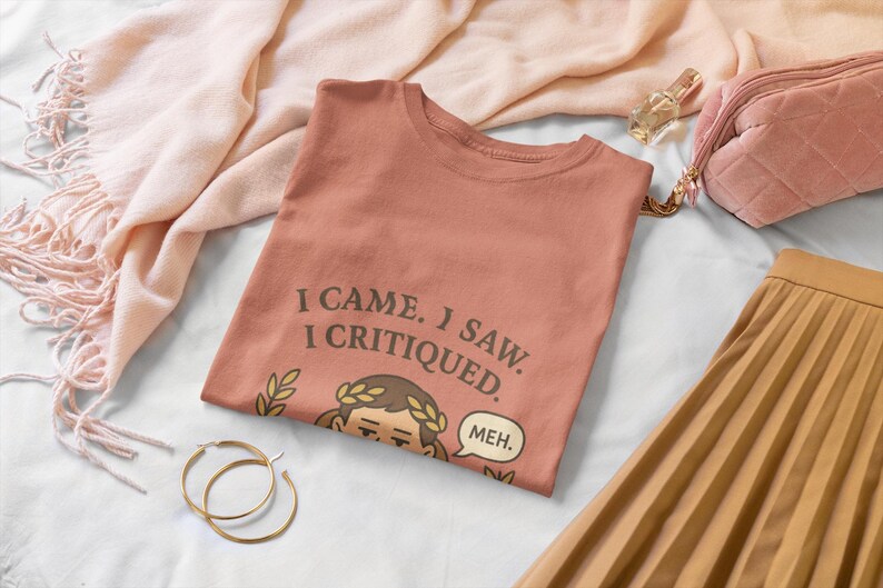 Funny Virgo Roman Emperor T-Shirt, I Came I Saw I Critiqued image 4