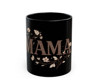Boho Floral Mama Coffee Mug - Minimalist Mom Gift