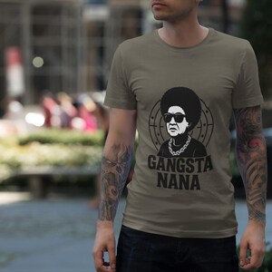 Gangsta Nana T-Shirt: Funny Grandma Hip Hop Style Graphic Tee image 4