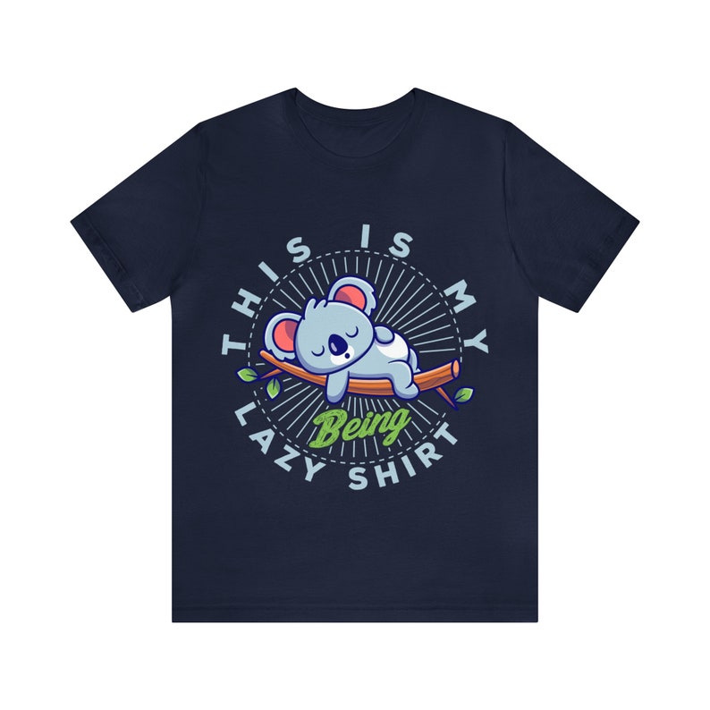 レイジーデイ コットンTシャツ：ユニセックスの面白いグラフィックTシャツ 画像 2
