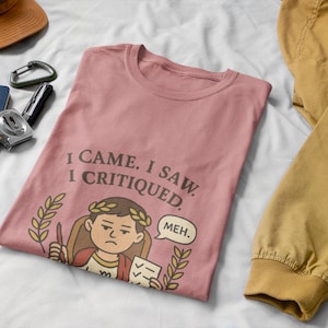 Funny Virgo Roman Emperor T-Shirt, I Came I Saw I Critiqued image 1