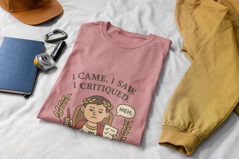 Funny Virgo Roman Emperor T-Shirt, I Came I Saw I Critiqued image 1