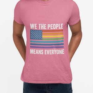 Pride American Flag Unisex Tee: LGBTQ+ Support Shirt image 5