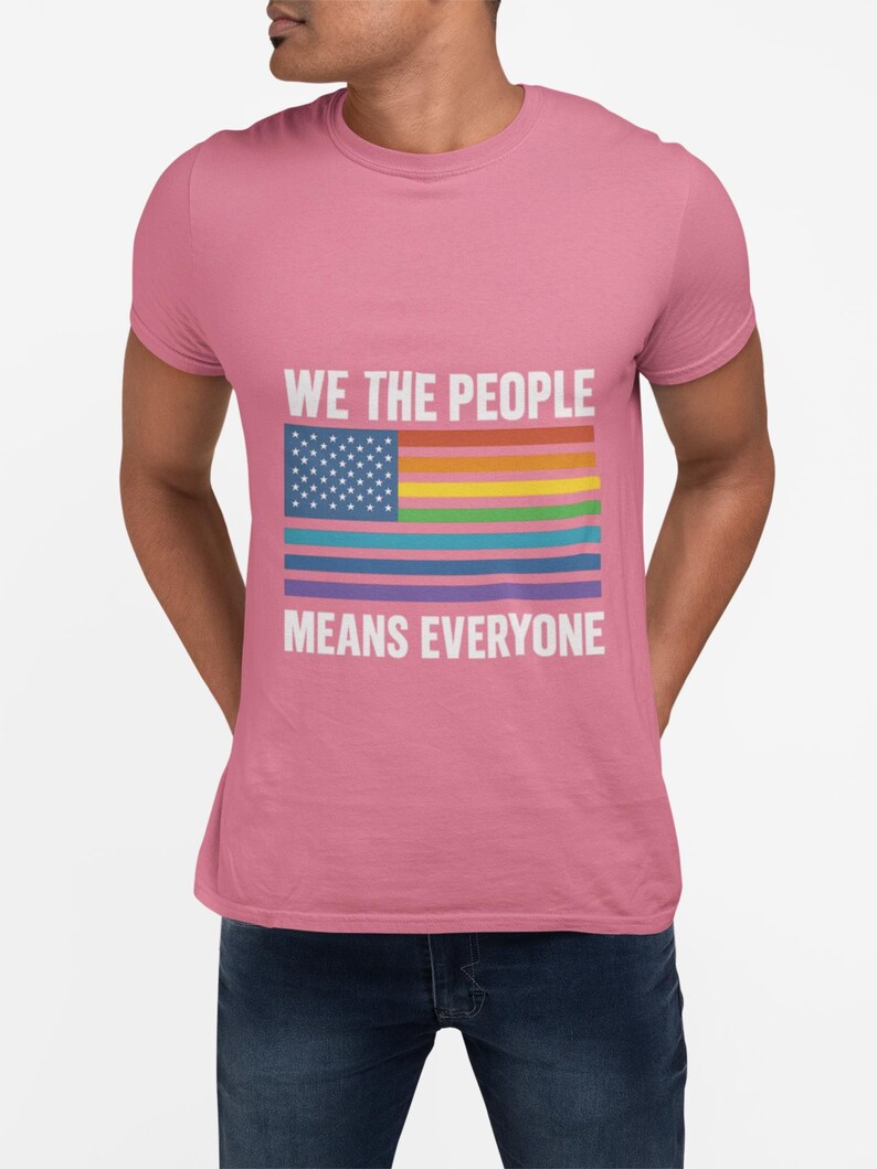 Pride American Flag Unisex Tee: LGBTQ+ Support Shirt image 5