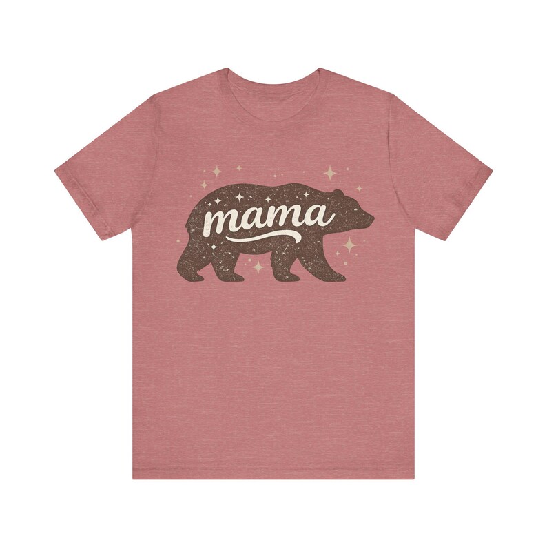 Camiseta Mamá Osa / Silueta de Osa con Estrellas imagen 8