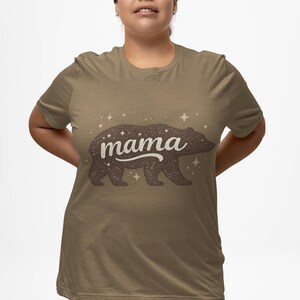 Camiseta Mamá Osa / Silueta de Osa con Estrellas imagen 5