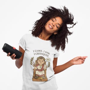 Funny Virgo Roman Emperor T-Shirt, I Came I Saw I Critiqued image 2