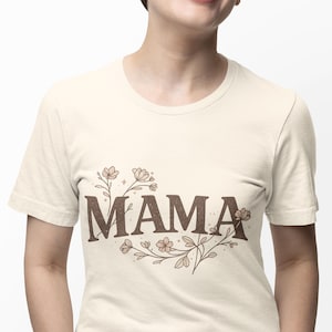 Camisa floral bohemia para mamá - Camiseta retro para el Día de la Madre imagen 9