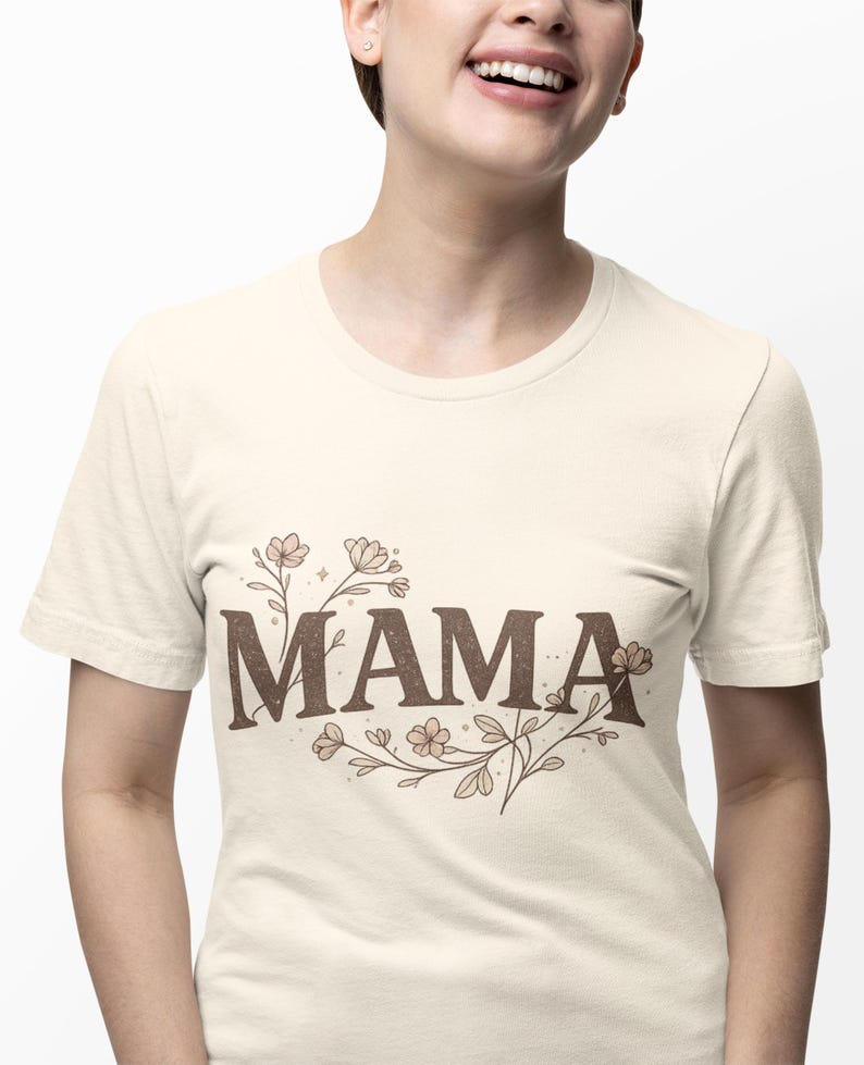 Camisa floral bohemia para mamá - Camiseta retro para el Día de la Madre imagen 9