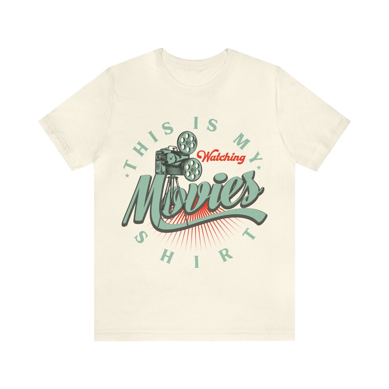 Watching Movies T-Shirt: Unisex Movie Lover Tee, Soft Cotton image 3