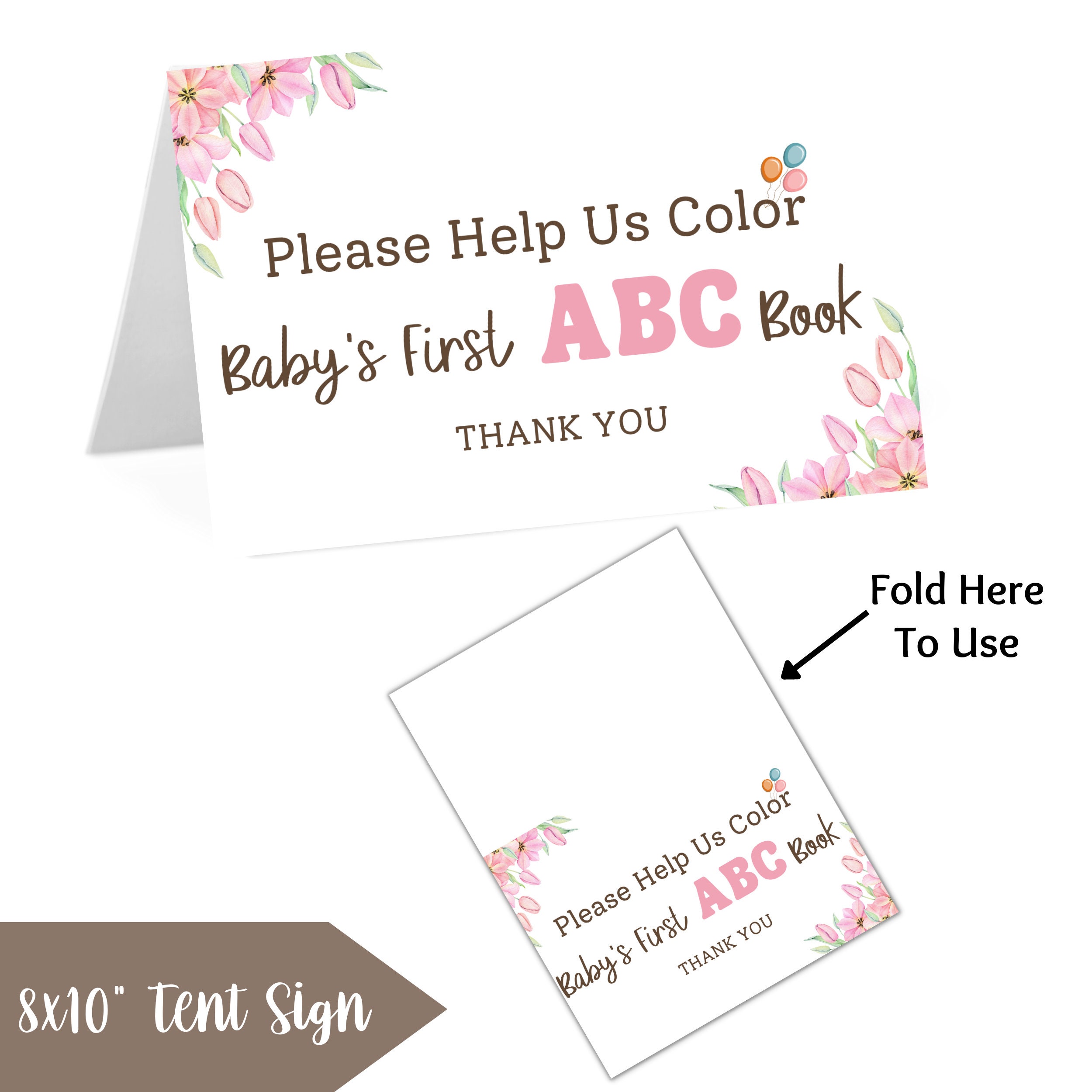 ABC Coloring Pages Girl Baby Shower ABC Book Baby Shower Baby Shower ...