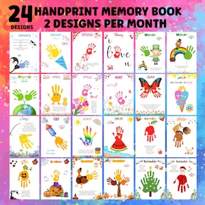 Handprint Memory Book Printable: PreK-Kindergarten Keepsake (PDF)