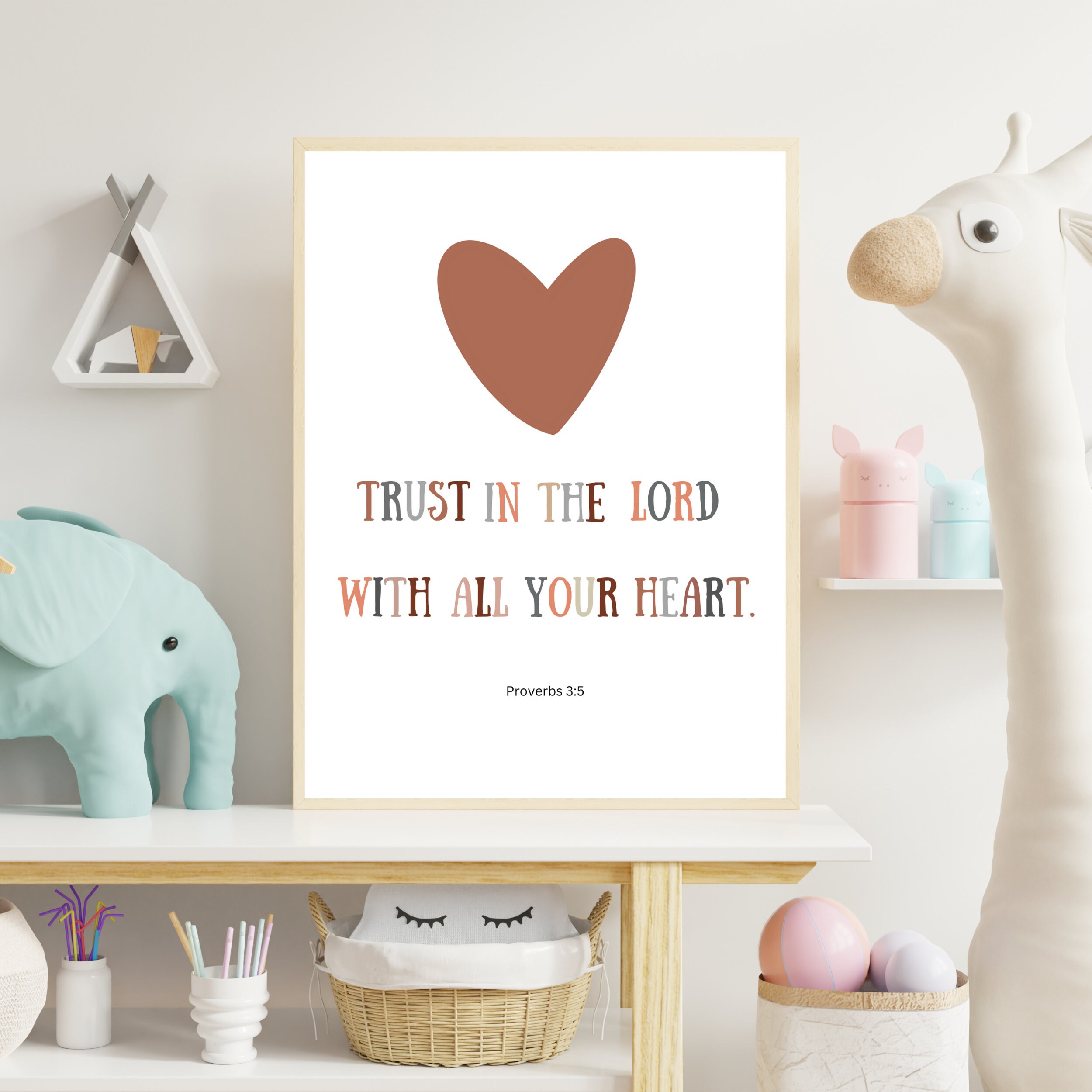 Church Nursery Wall Decor Christian Boho Nursery Scripture Prints Set