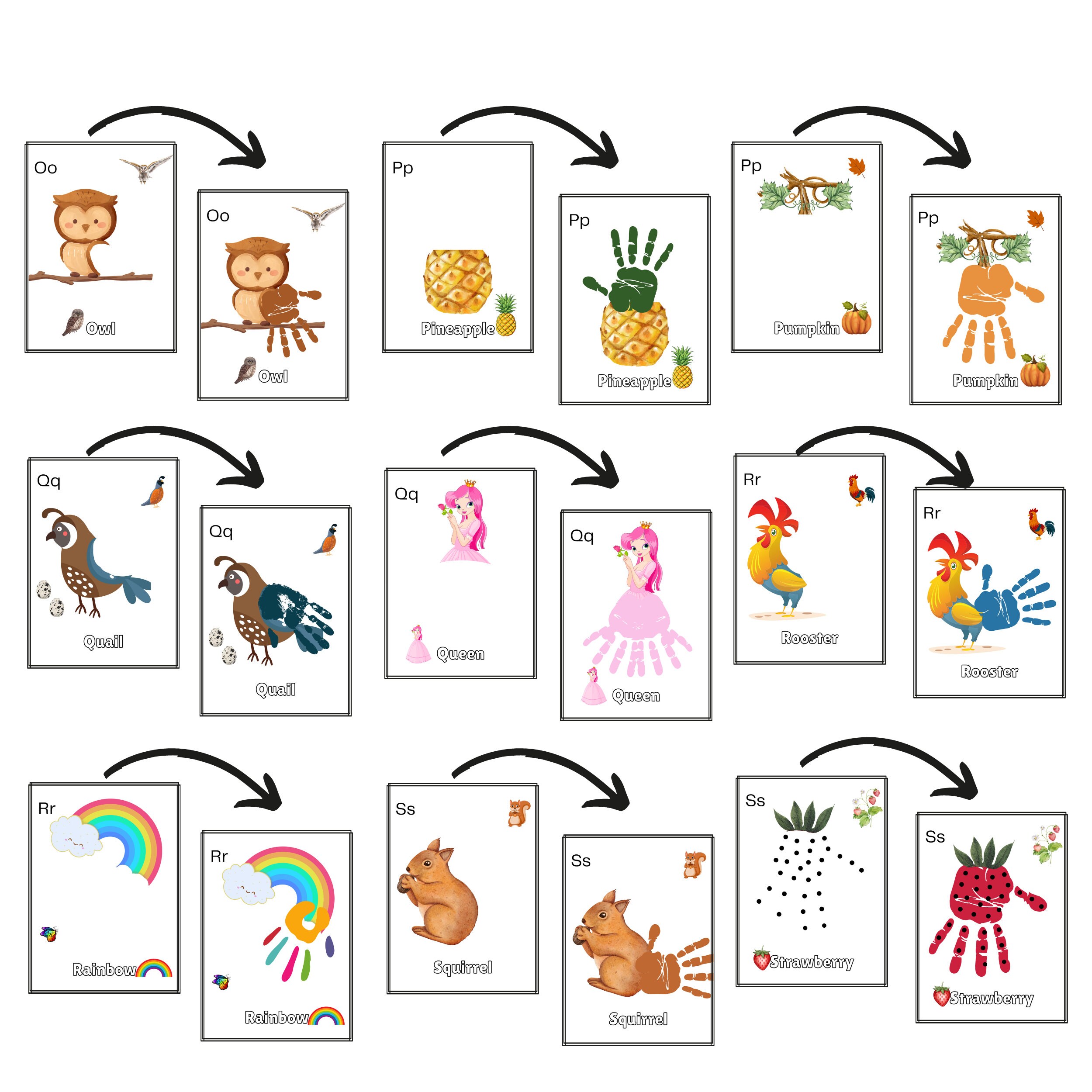 Alphabet Handprint Footprint Art: A-Z Phonics Activity (PDF) - Etsy