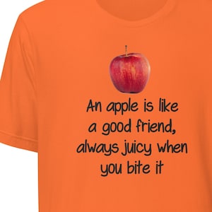 Unisex t-shirt, sappige appel