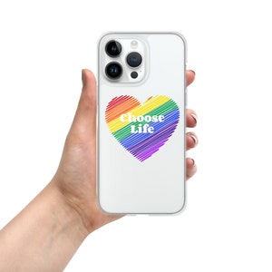 Choose Life Clear Case for iPhone®, Motivational Quotes, inspirational quotes, Cell Phone Cover Art, positive quotes, Pride
