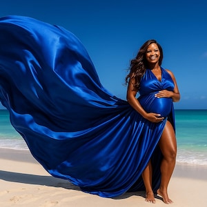 Flying Dress for Maternity Photoshoot, Infinity Dress, Long Pregnancy Dress, Flowing Maternity Maxi, Boho Baby Shower Dress
