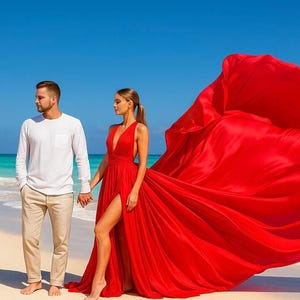Infinity Flying Dress | Flying Dress for Photoshoot | Photoshoot Dress | Flowy Dress | engagement dress | Santorini Flying Dress