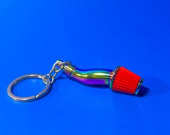 High Quality Metal Cold Air Intake Keychain - Free Shipping for Car Enthusiasts, Mechanics, and Speed Lovers!