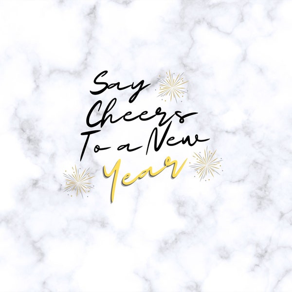 Say Cheers to a New Year SVG,PNG