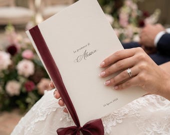 Wedding Vow Covers with Silk Chiffon Ribbon