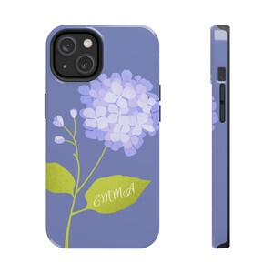 Purple Flower Personalized Protective Shock Proof Phone Case for Apple iPhone 15 14 13 12 11 Pro Max Plus Mini Xr X Xs Max 7 8 Se 6 6s Plus
