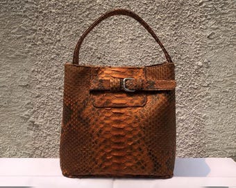 LFM ファッション 本物の蛇皮財布ハンドバッグ