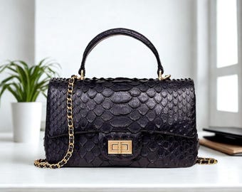 Borse a tracolla in pelle di serpente firmate