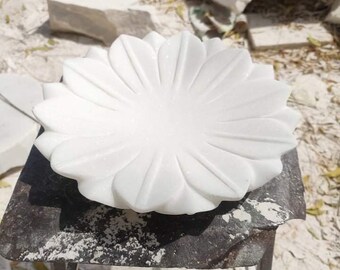 White marble platter