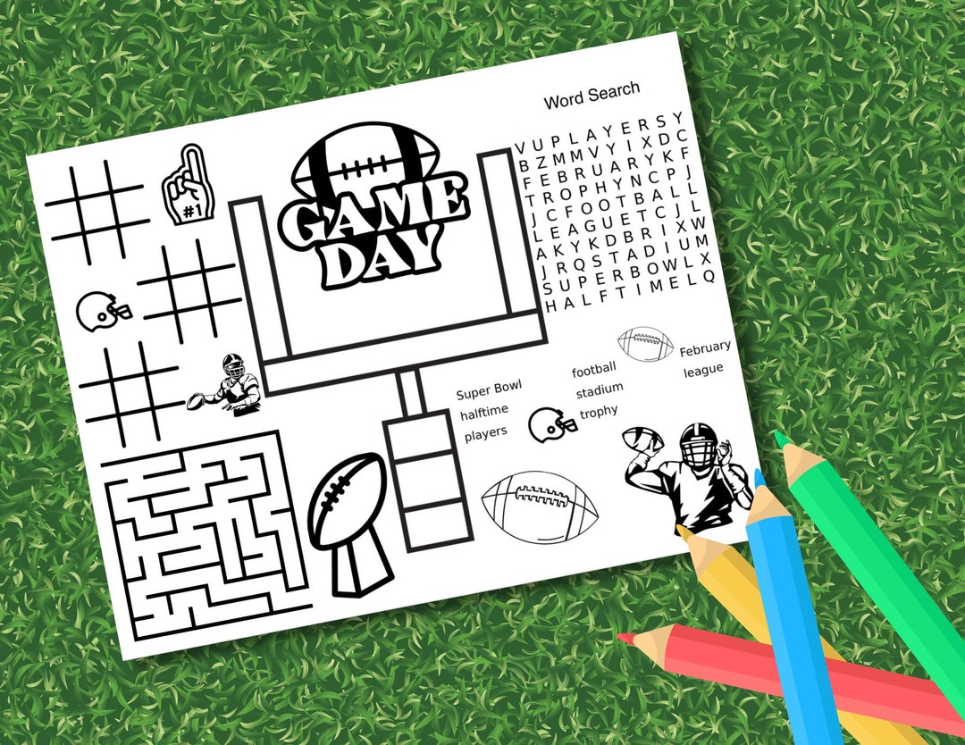Super Bowl Super Bowl Coloring Page Kids Coloring Sheet Football ...