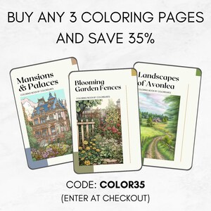 25 Coloring Pages, Secret Gardens, Coloring Book for Adults Grayscale, Floral Coloring Page, Advanced Coloring Book Intricate, PDF Coloring image 2