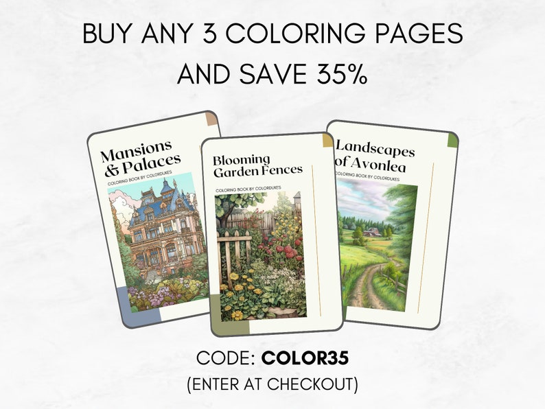 25 Coloring Pages, Secret Gardens, Coloring Book for Adults Grayscale, Floral Coloring Page, Advanced Coloring Book Intricate, PDF Coloring image 2
