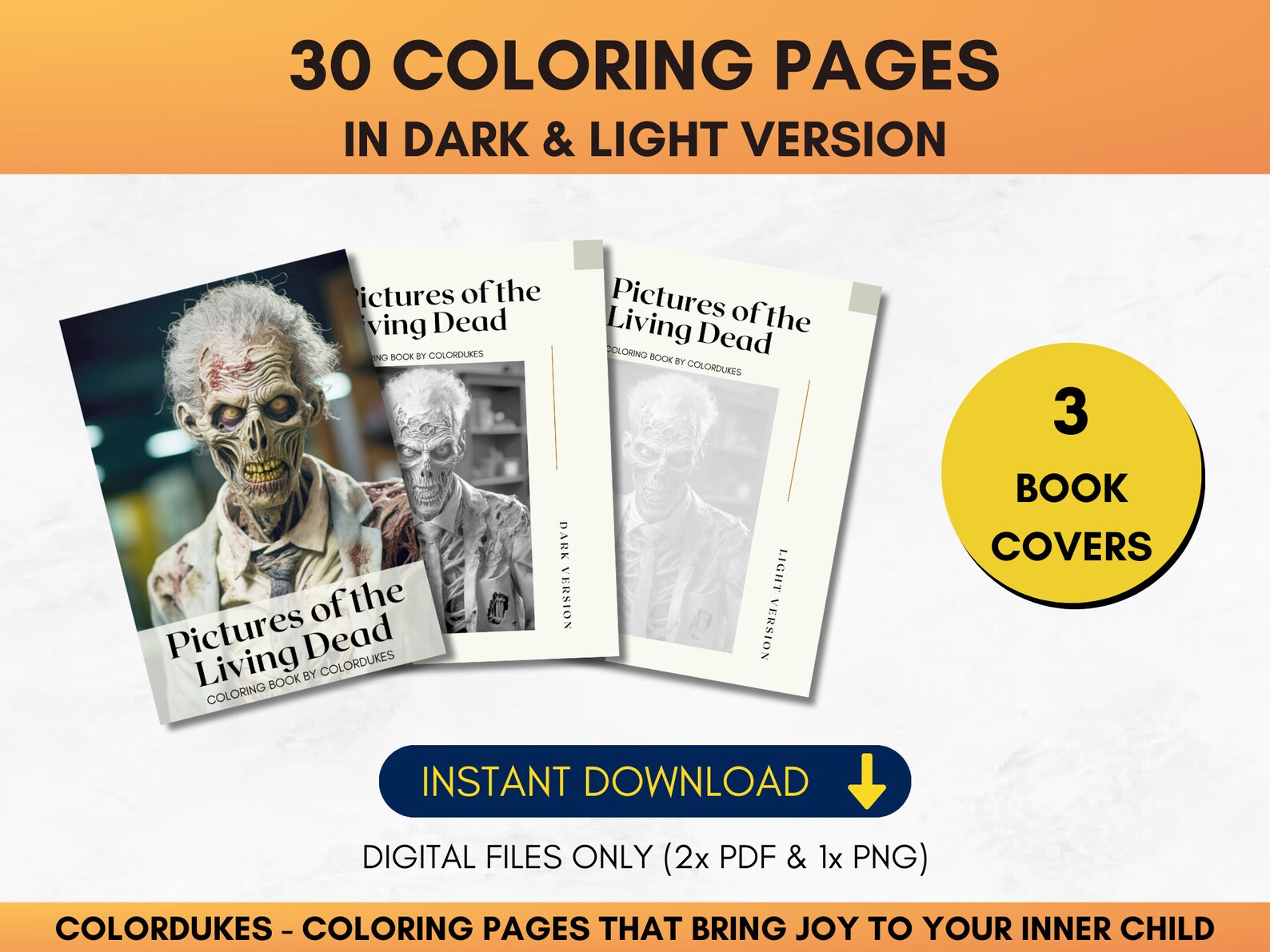 30 Zombie Coloring Pages for Adults Halloween Coloring Book - Etsy