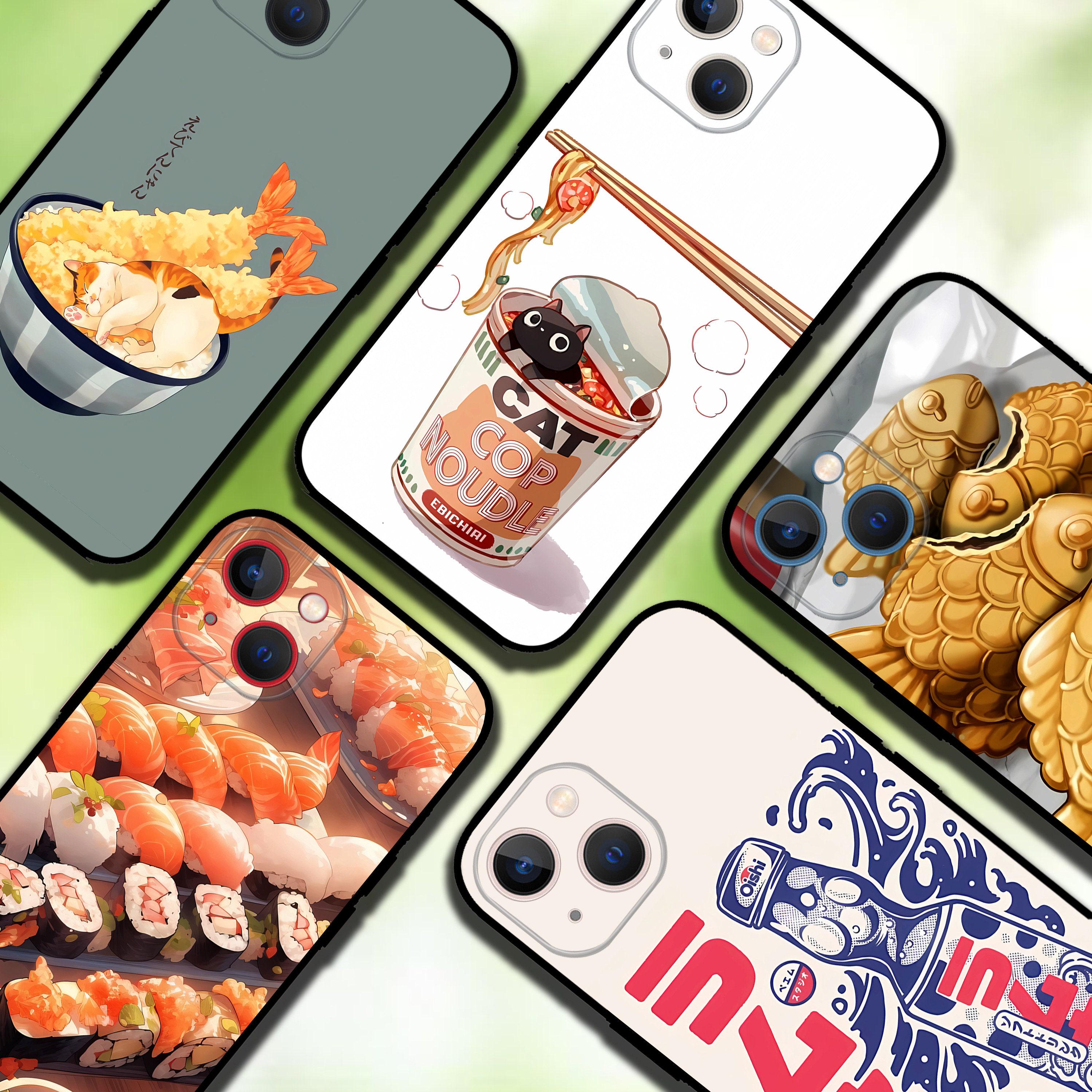Japanese Sushi Pixel iPhone Case Magsafe対応 Colorful Sushi & Chopsticks Phone Case - Tough Protection