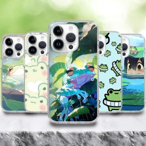 Cute Frog Animal Phone case for iPhone 17/16/15/14/13/12/11 S25 S24 S23 S22 S21 S20 A55 A54 A53 A35 A34 A15 A14 Google 7 8 9 10