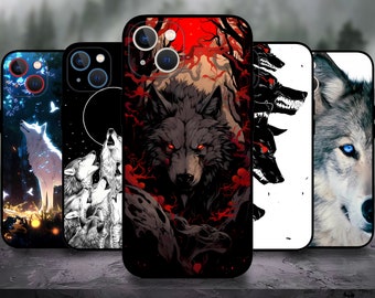 Wolf Animal Wild life Art Phone case for iPhone 15/14/13/12/11/SE/X/8 S24 S23 S22 S21 S20 A75 A54 A53 A34 A33 A15 A14 A13 Google Pixel 7/8A