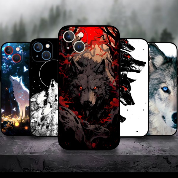 Wolf Wolf Tier wild life Art Handyhülle für iPhone 15/14/13/12/11/SE/X/8 S24 S23 S22 S21 S20 A55 A54 A53 A35 A34 A15 A14 A13 Google Pixel 7/8A