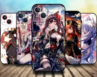 Genshin Japan Manga Art Phone case for iPhone 15/14/13/12/11/SE/X/8/7 S24 S23 S22 S21 S20 A55 A54 A53 A35 A34 A15 A14 A13 Google Pixel 7/8A