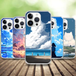 Chmura, błękitne niebo, krajobraz | Pasuje do iPhone'a 18-7, Samsunga S26-S20, Samsunga A14-A55, Google 7-11