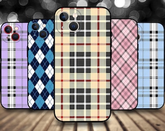 Tartan Check Plaid Pattern Phone case for iPhone 17/16/15/14/13/12/11 S25 S24 S23 S22 S21 S20 A55 A54 A53 A35 A34 A15 A14 Google 7 8 9 10