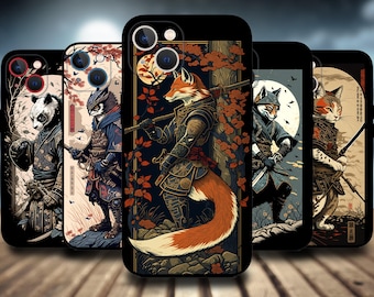Japanese Ukiyo-e Samurai Phone case for iPhone 17/16/15/14/13/12/11 S25 S24 S23 S22 S21 S20 A55 A54 A53 A35 A34 A15 A14 Pixel 7 8 9 10