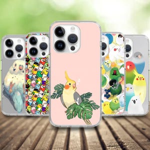 Cute Cockatiel Parrot Phone case for iPhone 16/15/14/13/12/11 S25 S24 S23 S22 S21 S20 A55 A54 A53 A35 A34 A15 A14 Google 7 8 9