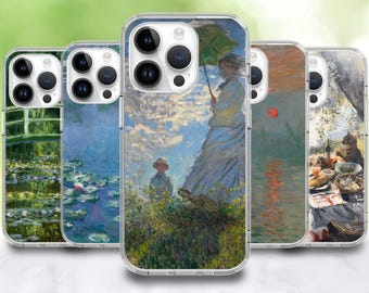 Etui na telefon z motywem malarstwa Claude'a Moneta na iPhone'a 17/16/15/14/13/12/11 S25 S24 S23 S22 S21 S20 A55 A54 A53 A35 A34 A15 A14 Google 7 8 9 10