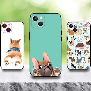 Dog French Bulldog Shiba Phone case for iPhone 16/15/14/13/12/11 S25 S24 S23 S22 S21 S20 A55 A54 A53 A35 A34 A15 A14 Google 7 8 9