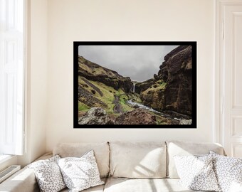 Iceland Waterfall digital wall art