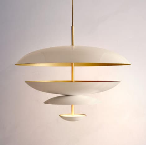 1950s Mid Century Brass Sputnik Chandelier | 1950s Flush Mount 6-Light Ceiling Fixture | Elegant Industrial Pendant Lighting