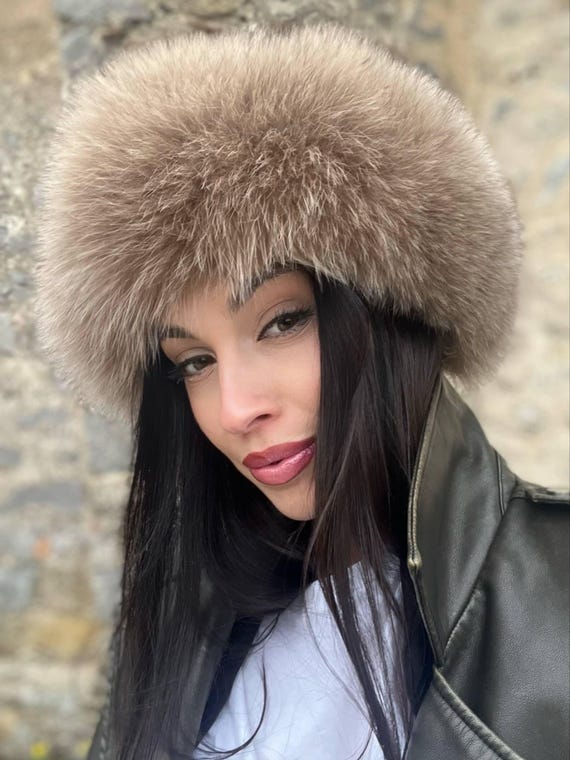 Elegant Brown Fox Fur Headband for Ultimate Winter Warmth - Etsy