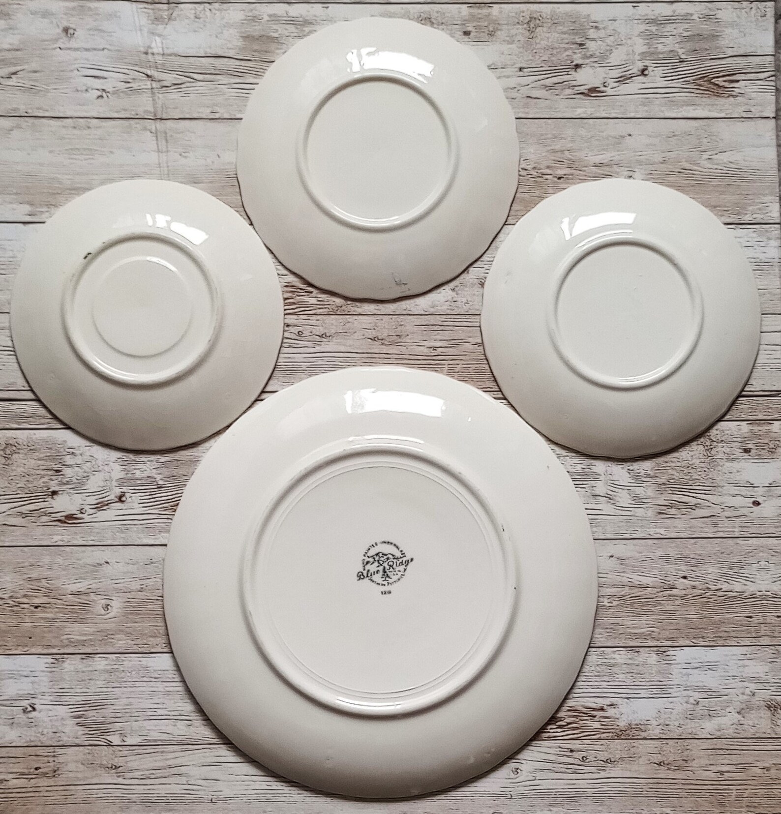 Plates Lot 4 Blue Ridge Southern Potteries Vintage 40s Yellow Flower 6 ...